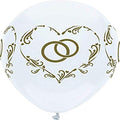 Buy Interlocked Wedding Rings Bright White 12 inch Printed Latex Balloons 6ct for only $4.99 byQualatex Balloons
