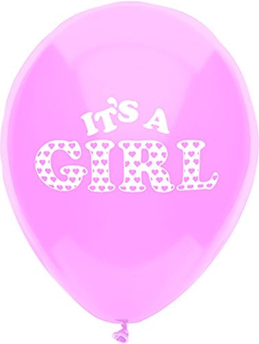 Buy  It's a Girl Real Pink 12inch Printed Latex Balloons 8ct for only $3.79 byPioneer Balloons