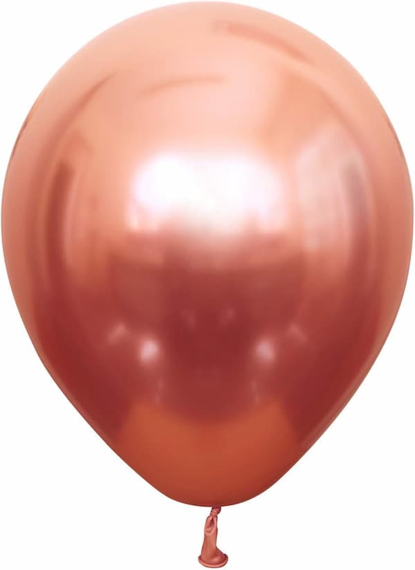 Buy Kalisan 12" Mirror Chrome Rose Gold Latex Balloons (50 count) for only $19.99 by Kalisan