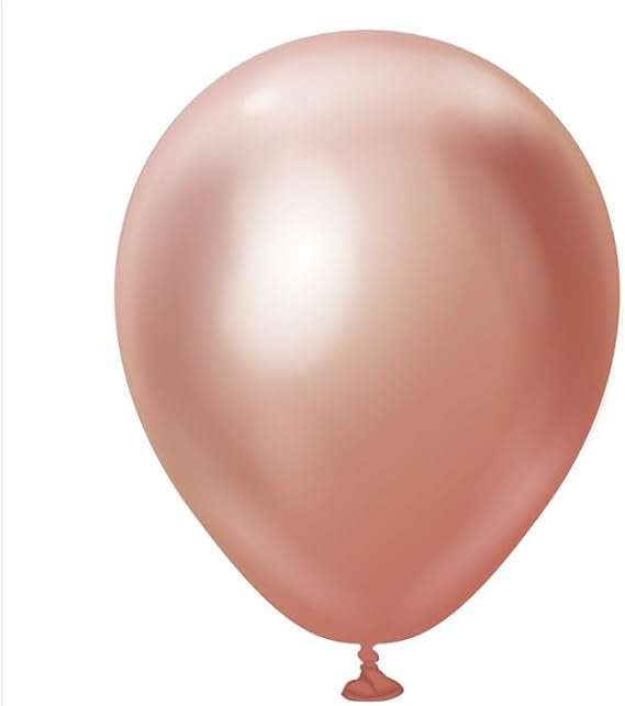 Buy Kalisan 5" Mirror Rose Gold Latex Balloons (50 count) for only $12.99 by Kalisan