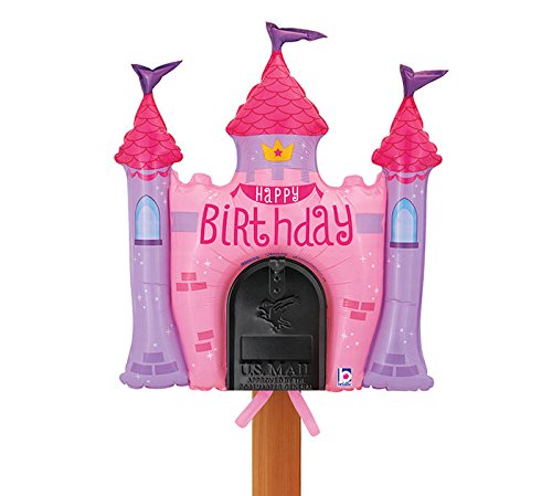 Buy Koehler Happy Birthday Pink Castle Shape Mailbox Toy Foil Balloon, 34" for only $7.59 byAnagram
