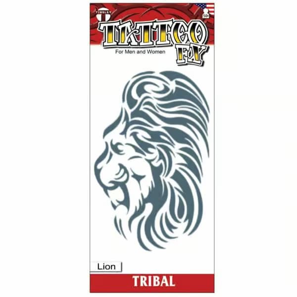 Buy Lion Tribal Temporary FX Tattoo for only $7.99 by Tinsley Transfers