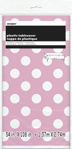 Buy Lovely Pink Dots Rectangular Plastic Table Cover  54" x 108" for only $5.99 by Unique