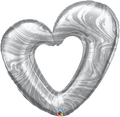 Buy Marble Silver Open Heart 42inch Foil Balloon for only $9.49 byAnagram