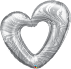 Buy Marble Silver Open Heart 42inch Foil Balloon for only $9.49 byAnagram