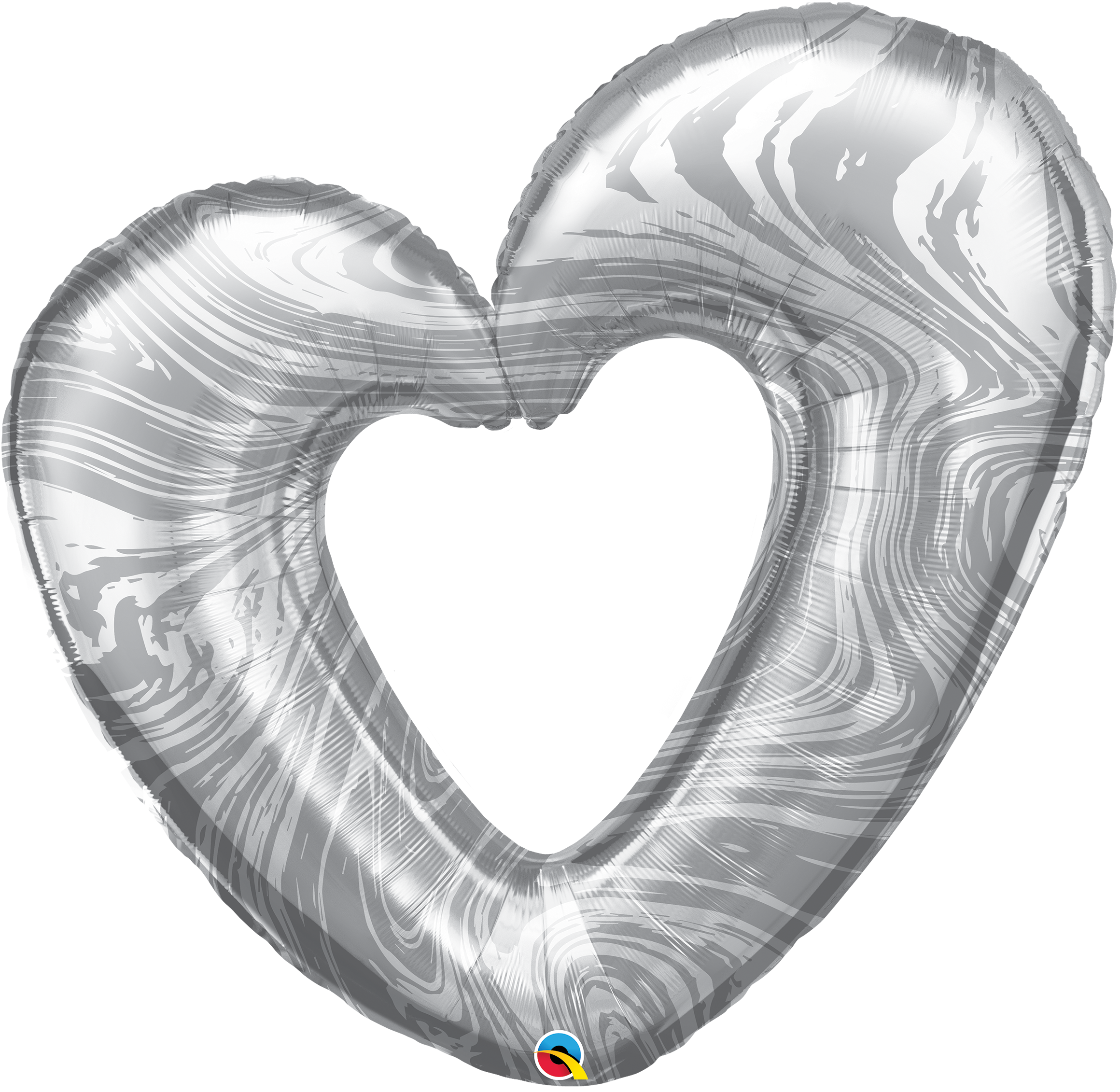Buy Marble Silver Open Heart 42inch Foil Balloon for only $9.49 byAnagram