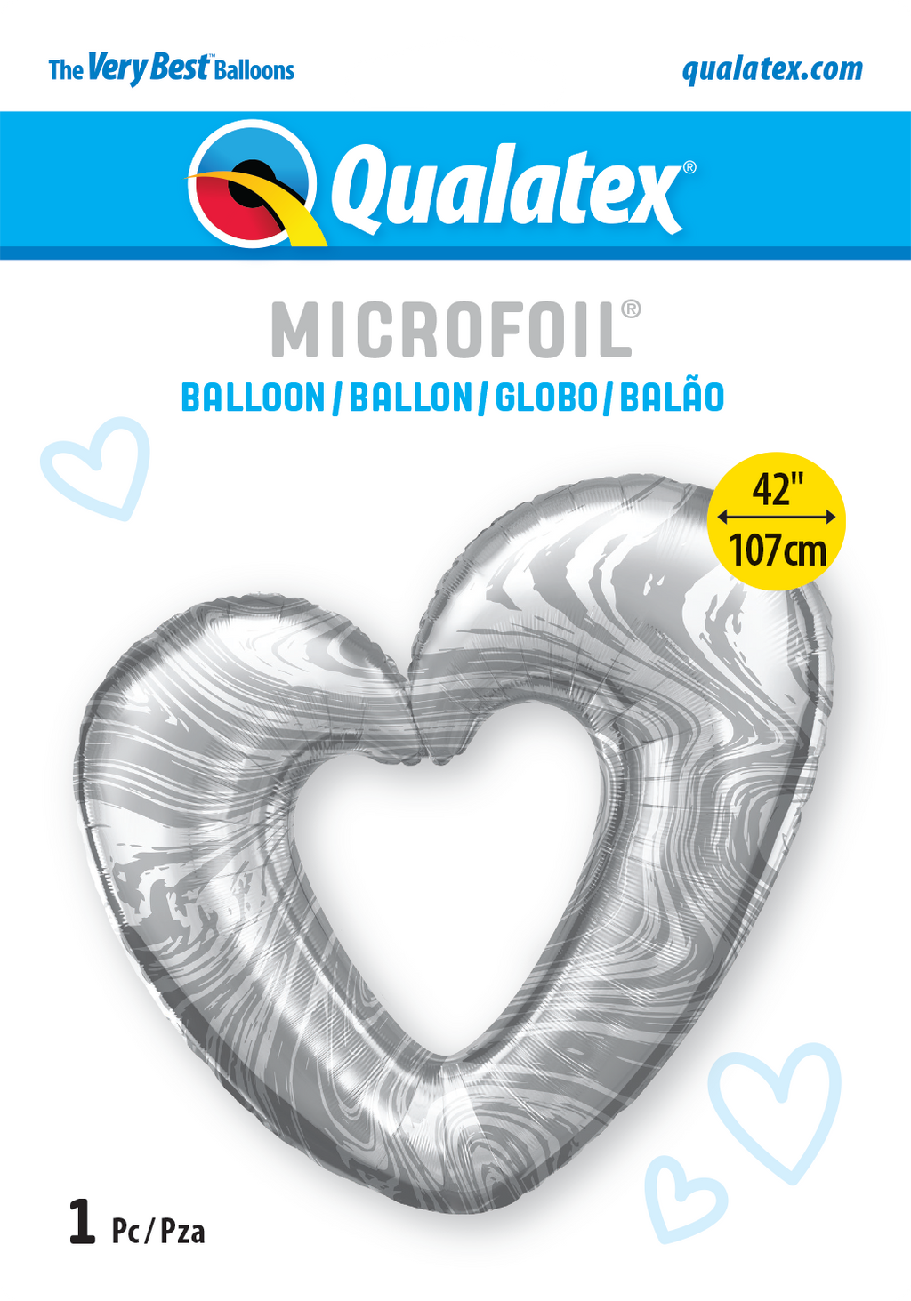 Buy Marble Silver Open Heart 42inch Foil Balloon for only $9.49 byAnagram
