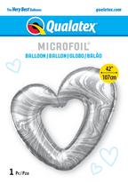 Buy Marble Silver Open Heart 42inch Foil Balloon for only $9.49 byAnagram