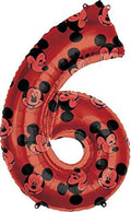 Buy Mickey Mouse Sixth Birthday Red and Black Forever 34" Mylar Balloon for only $9.99 by Anagram