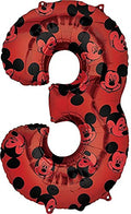 Buy Mickey Mouse Third Birthday Red and Black Forever 34" Mylar Balloon for only $10.99 by [product_brand]