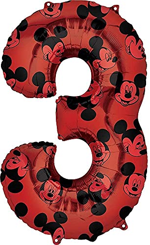 Buy Mickey Mouse Third Birthday Red and Black Forever 34" Mylar Balloon for only $10.99 by [product_brand]