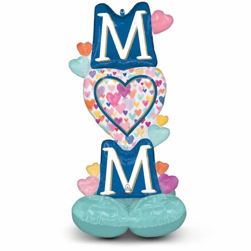 Buy  Mom Sprinkled Hearts 49" Airloonz  Foil Mylar Balloon  for only $13.99 by Anagram
