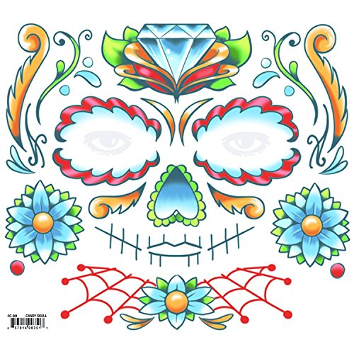 Buy Morris Costumes DFFC501 Face Tattoo Candy Skull for only $10.44 byTinsley Transfers