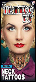 Buy Moth Neck Tattoo FX Temporary for only $7.59 byTinsley Transfers