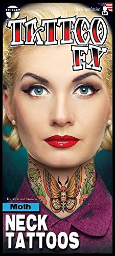 Buy Moth Neck Tattoo FX Temporary for only $7.59 byTinsley Transfers