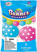 Buy Party Banner Balloons 12" Big Polka Dots QuickLink Banner Balloons, 10 Count  for only $7.58 byPartyMate