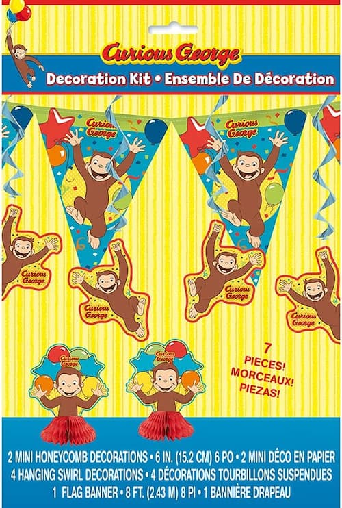 Buy Party Decorating Kit  Curious George Multi 7 Pcs for only $6.99 by Unique