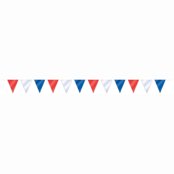 Buy Party Pennant Flag Banner, 32 Ft, Red, White & Blue for only $4.85 byUnique