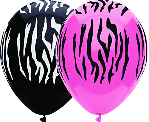 Buy PartyMate 12" Round Printed Latex Balloons, 6-Count, Zebra Stripes for only $3.79 byPartyMate