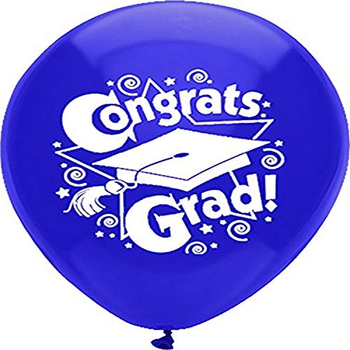 Buy  PartyMate Congrats Grad Printed 12-Inch Latex Balloons, 8-Count, Regal Purple for only $3.99 by PartyMate