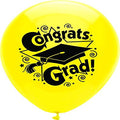 Buy PartyMate Congrats Grad Printed 12-Inch Latex Balloons, 8-Count, Sun Yellow for only $2.84 byPartyMate
