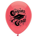 Buy  PartyMate Congrats Grad Printed 12-Inch Latex Balloons, 8-Count, Watermelon Red for only $2.84 byPartyMate