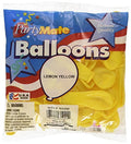 Buy PartyMate Made in The USA Royal Rich Color 5-Inch Latex Balloons, 50-Count, Lemon Yellow for only $10.99 by PartyMate
