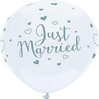 Buy  PartyMate Printed Latex Balloons  Just Married  6 CT for only $3.99 byQualatex Balloons