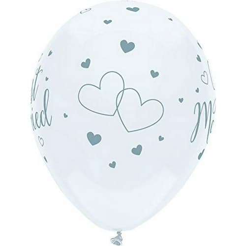 Buy  PartyMate Printed Latex Balloons  Just Married  6 CT for only $3.99 byQualatex Balloons