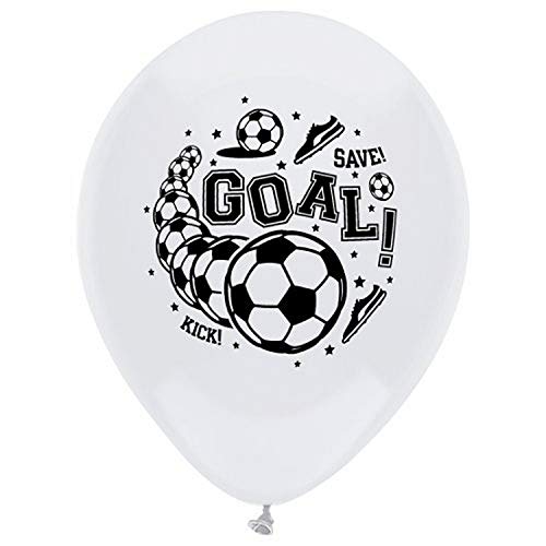 Buy PartyMate Soccer Printed 12" Bright White Latex Balloons 8ct for only $3.79 byPartyMate