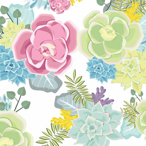 Buy  Pastel Color Succulents Print  Plastic Tablecover for only $7.23 byBeistle