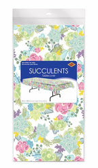 Buy  Pastel Color Succulents Print  Plastic Tablecover for only $7.23 byBeistle