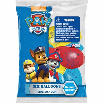 Buy Paw Patrol 12" Latex Balloons (6 count) for only $6.99 by Pioneer Balloons