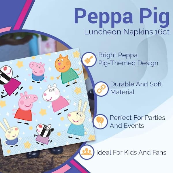 Buy Peppa Pig Luncheon Napkins (16 count) for only $5.95 by Unique