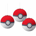 Buy Pokemon Ball Paper Party 9.5" Lanterns (3 count) for only $12.99 by Amscan
