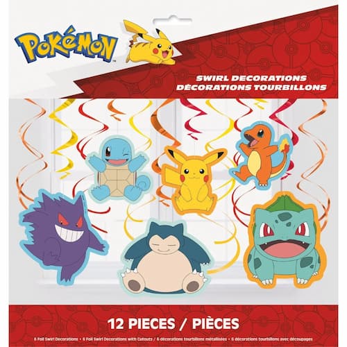 Buy Pokémon Birthday Spiral Decoration Kit with Cutouts, 12 Count for only $8.39 by Unique