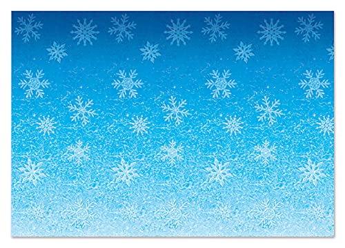Buy Printed Plastic Snowflake Winter Wonderland Backdrop  4' x 30' for only $21.24 byBeistle