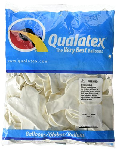 Buy Qualatex 11" White Heart Latex Balloons (100 count) for only $34.99 by Qualatex Balloons