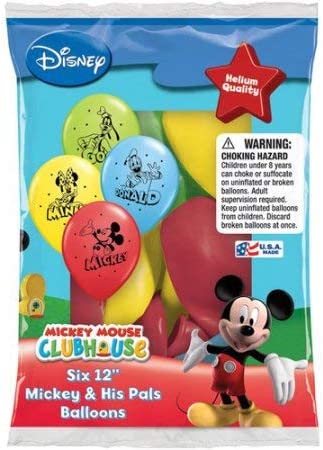 Buy Qualatex 12" Disney Mickey and Pals Assorted Colors Latex Balloons 6ct for only $4.99 by Pioneer Balloons