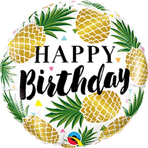 Buy Qualatex 18" Birthday Golden Pineapple Foil Balloon, Multicolor for only $4.38 byQualatex Balloons