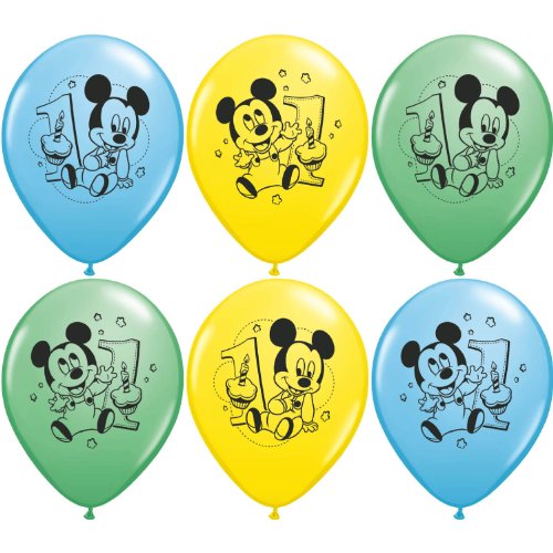 Buy Qualatex Mickey Mouse 1st Birthday Latex Balloons for only $7.99 by Pioneer Balloons
