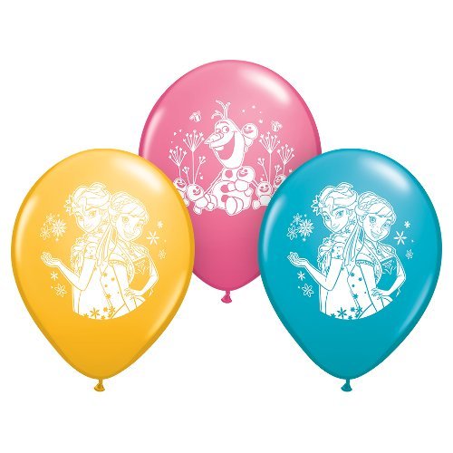 Buy Qualatex Officially Licensed Disney 12-Inch Latex Balloons, 6-Count, Frozen Fever- Colors may vary for only $5.99 by[product_brand]