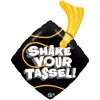 Buy Qualatex Shake Your Tassel! Grad Cap Helium Shape 37" Foil Balloon, Black for only $5.69 byAnagram