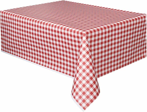 Buy Red Gingham Rectangular 54" x 108" Plastic Table Cover  for only $5.99 by Unique