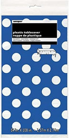 Buy Royal Blue Dots Rectangular Plastic Table Cover for only $4.79 by Unique