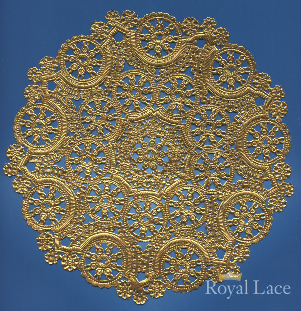 Buy Royal Lace Medallion 10" Gold Round Foil Paper Doilies for only $4.79 byRoyal Lace