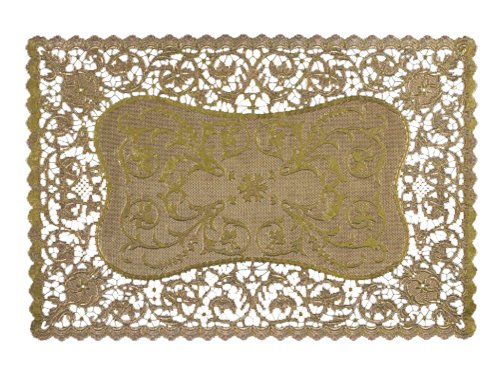 Buy  Royal Rectangular Foil Placemats, 9.75" x 14.5" Inches, Gold, Pack of 6 for only $10.39 byRoyal Lace