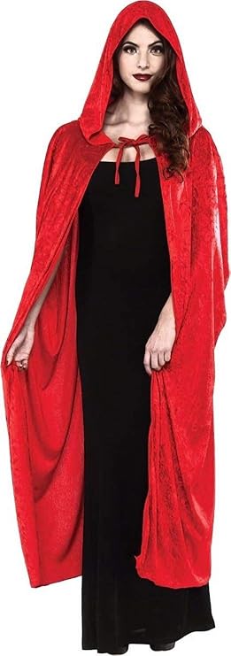 Buy Rubies Costume Co. Women's Full Length Crushed Velvet Hooded Cape for only $15.99 by Rubies