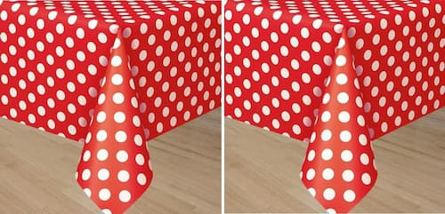 Buy Ruby Red Dots Rectangular Plastic Table Cover for only $4.79 by Unique