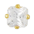Buy Sensitive Gold Plated Tiffany 4 X 4 Cubic Zirconia Princess Cut Cartilage Earring Stud Hypoallergenic Surgical Steel Baby Earrings for Women for only $10.99 byStudex